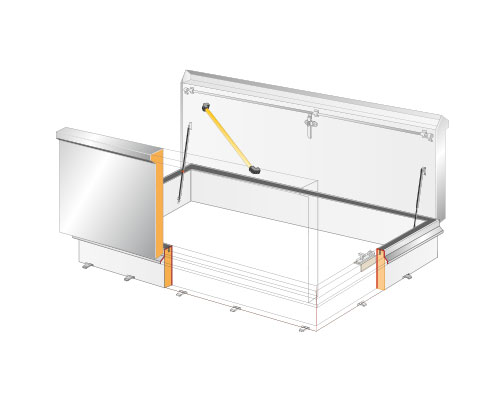 Roof hatch in special sizes,